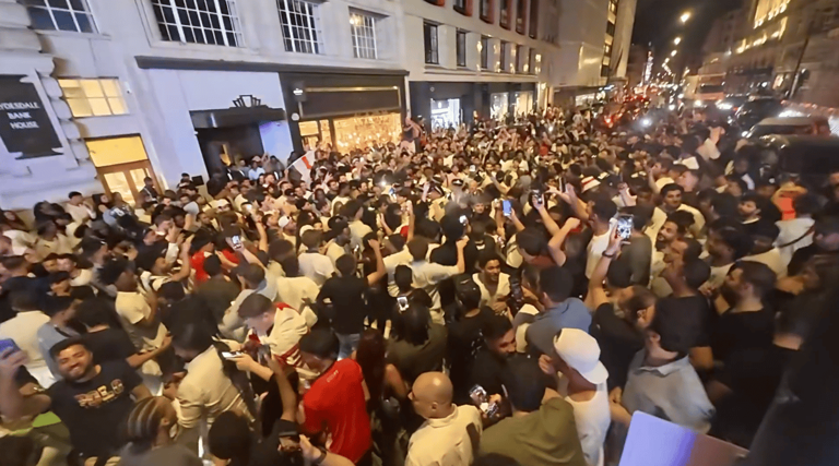 Arrests as England fans celebrate World Cup quarter-final win