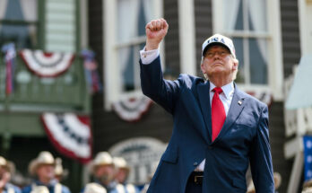 'God is angry': Internet erupts after violent hail storm abruptly shuts down Trump's Mount Rushmore speech