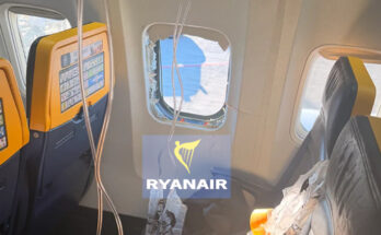 Ryanair horror as passenger 'sucked through dislodged window' as 'wife clings to legs'