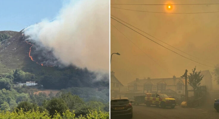 Major incident declared in Wales as firefighters tackle wildfires across UK