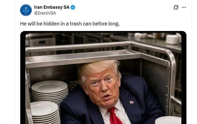 Iran mocks Trump for hiding in a catering truck