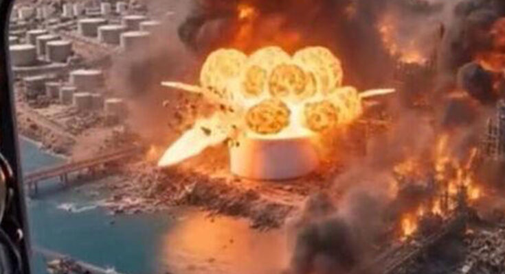 Donald Trump posts strange video of Iran's Kharg Island being blown to smithereens