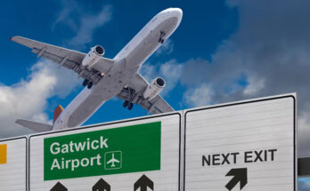 'Flying saucer' zooms within feet of Airbus passenger jet coming in to land at London Gatwick