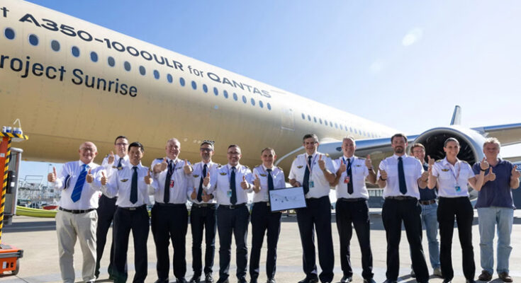 Record 24-hour flight makes history as Qantas plane lands in France