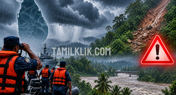 Heavy Rain Raises Flood and Landslide Risk Across Sri Lanka as Navy Deploys Rescue Teams