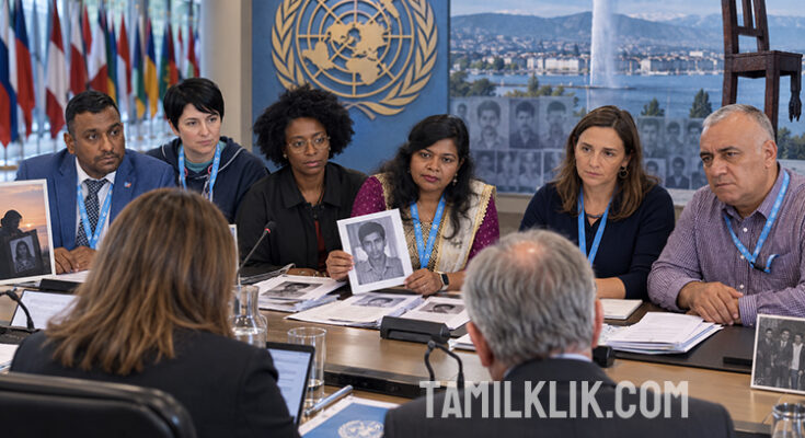 Families of disappeared Tamils raise cases with UN in Geneva