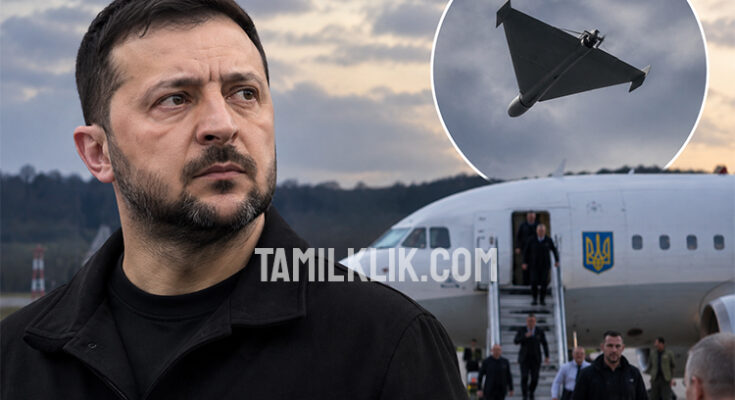 Shockwaves after Zelenskyy's plane nearly hit by drone